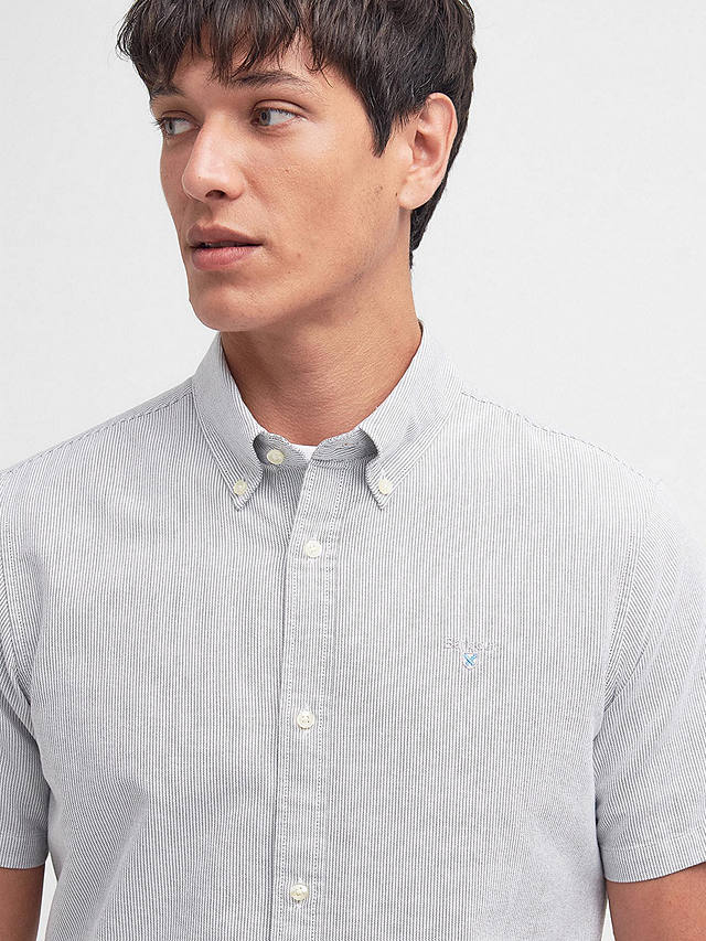 Barbour Stripe Oxtown Tailored Shirt, Pale Sage