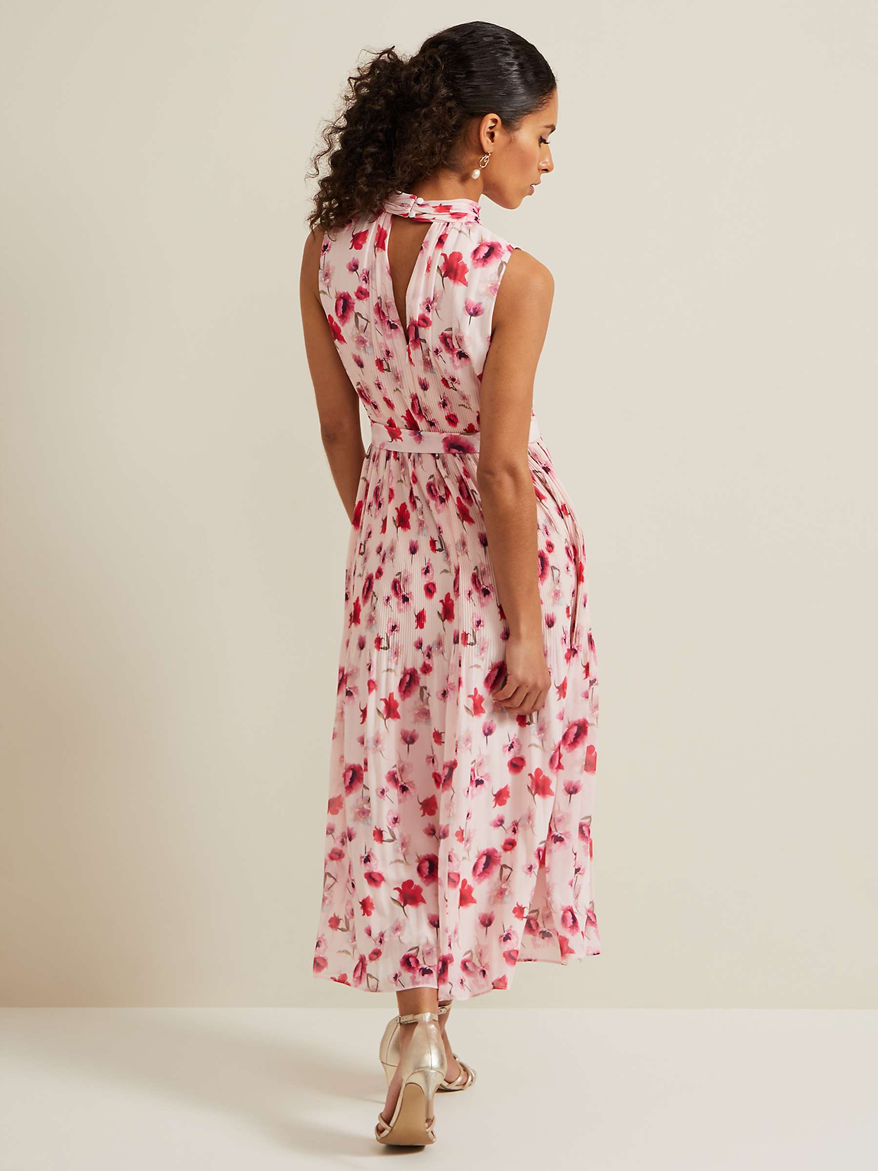 Buy Phase Eight Petite Tillie Floral Print High Neck Midi Dress, Multi Online at johnlewis.com