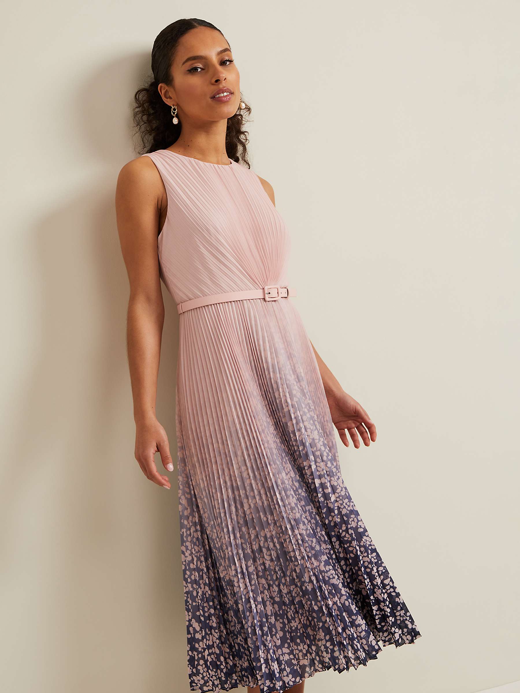 Buy Phase Eight Petite Simara Pleated Midi Dress Online at johnlewis.com