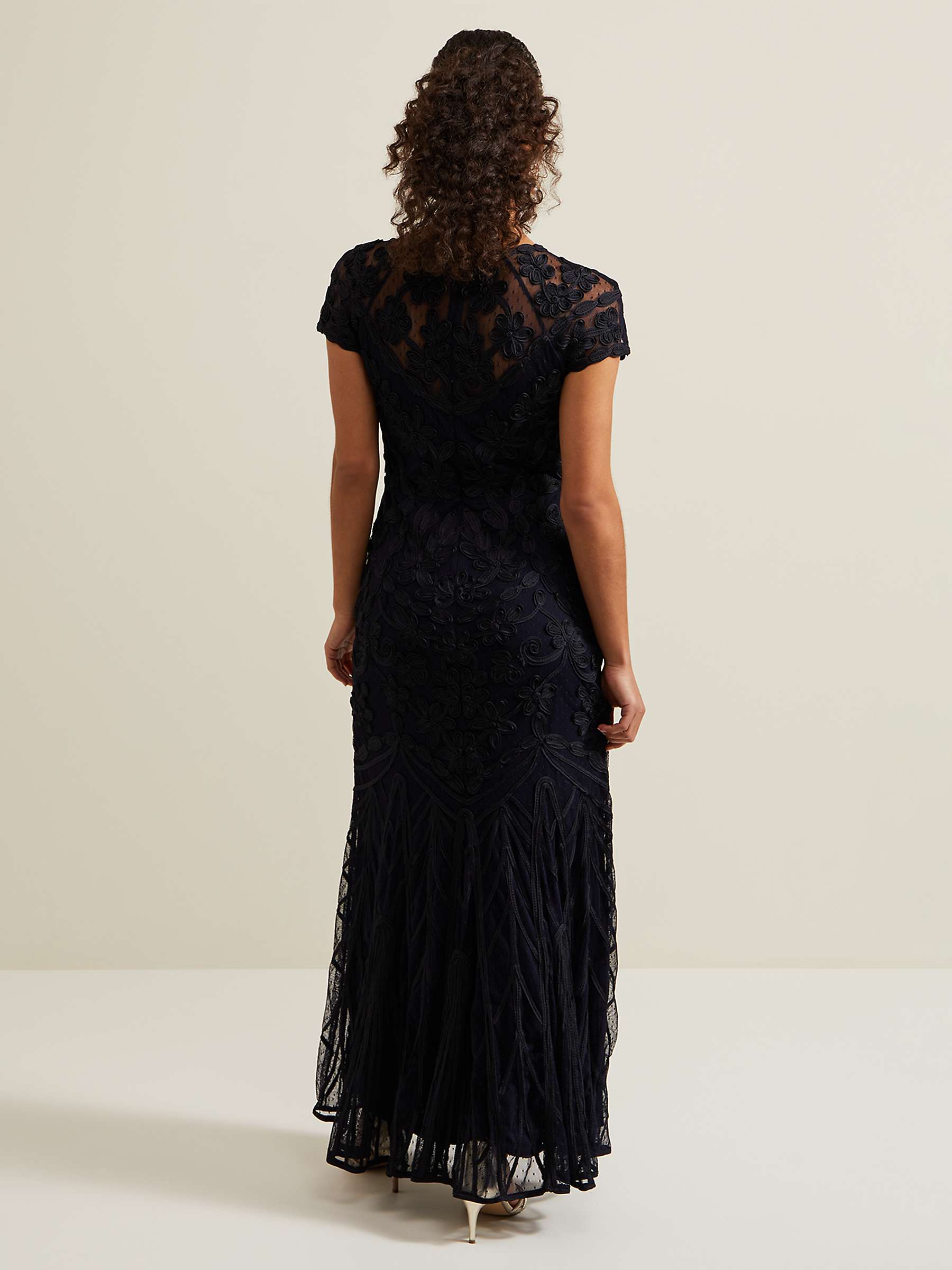Buy Phase Eight Petite Luana Dress, Navy Online at johnlewis.com