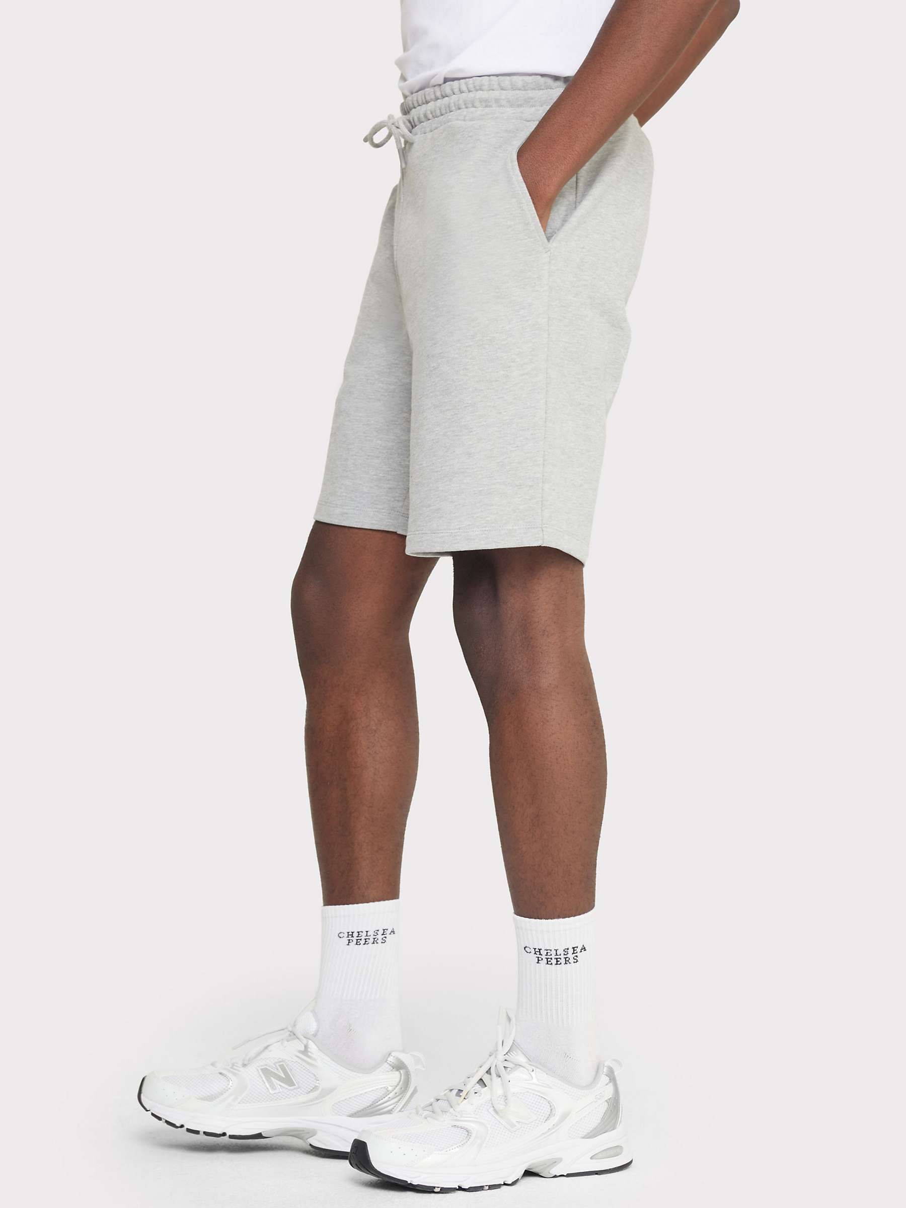 Buy Chelsea Peers Organic Cotton Blend Sweat Shorts, Grey Online at johnlewis.com
