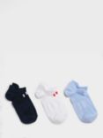 Sweaty Betty Plain Lightweight Trainer Socks, Pack of 3, Navy/Blue/White