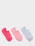 Sweaty Betty No Show Organic Cotton Blend Training Socks, Pack of 3, Pink/Multi
