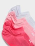 Sweaty Betty No Show Organic Cotton Blend Training Socks, Pack of 3, Pink/Multi