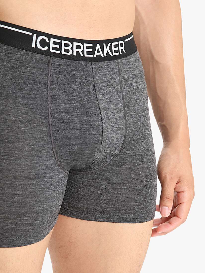 Buy Icebreaker Anatomic Merino Wool Blend Boxers, Jet Heather Online at johnlewis.com