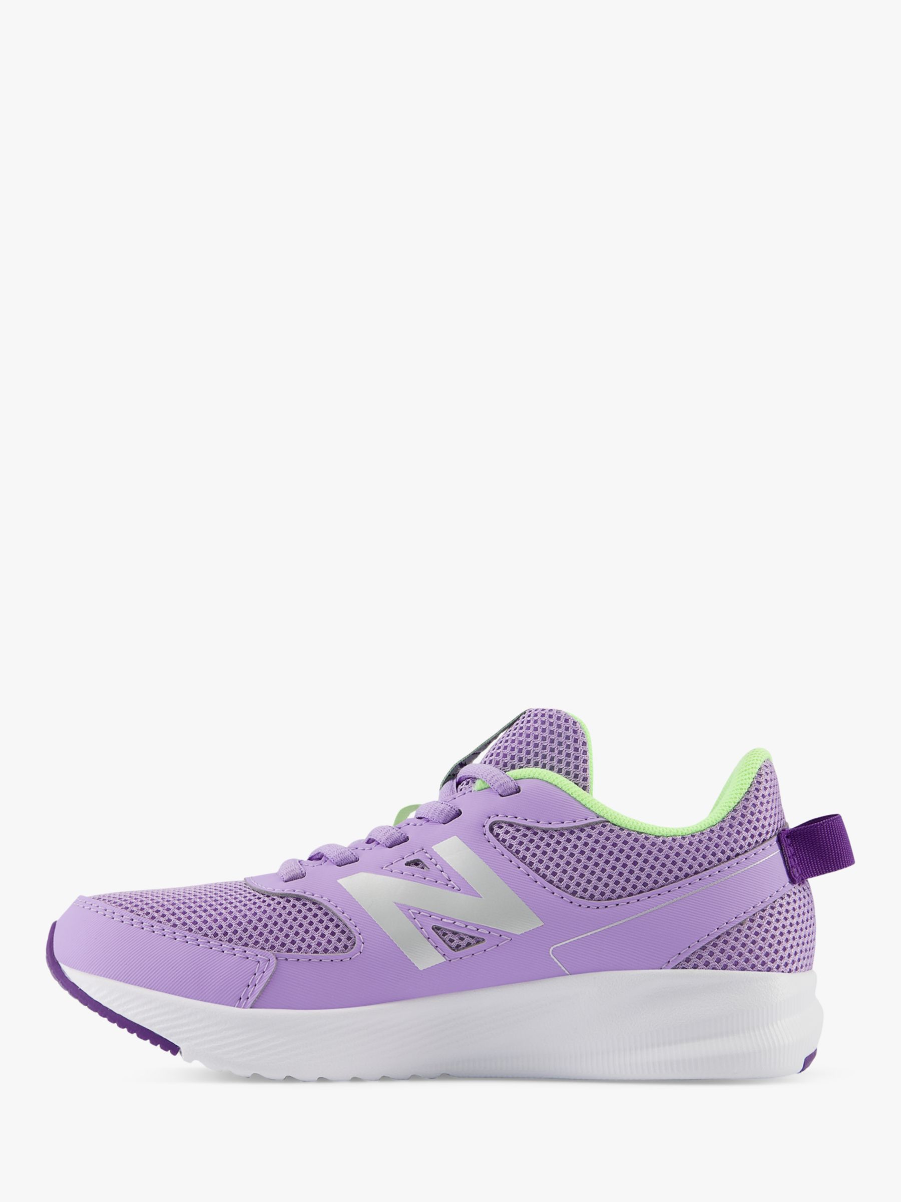 New Balance Kids' 570v3 Lace-Up Trainers, Lilac, 3