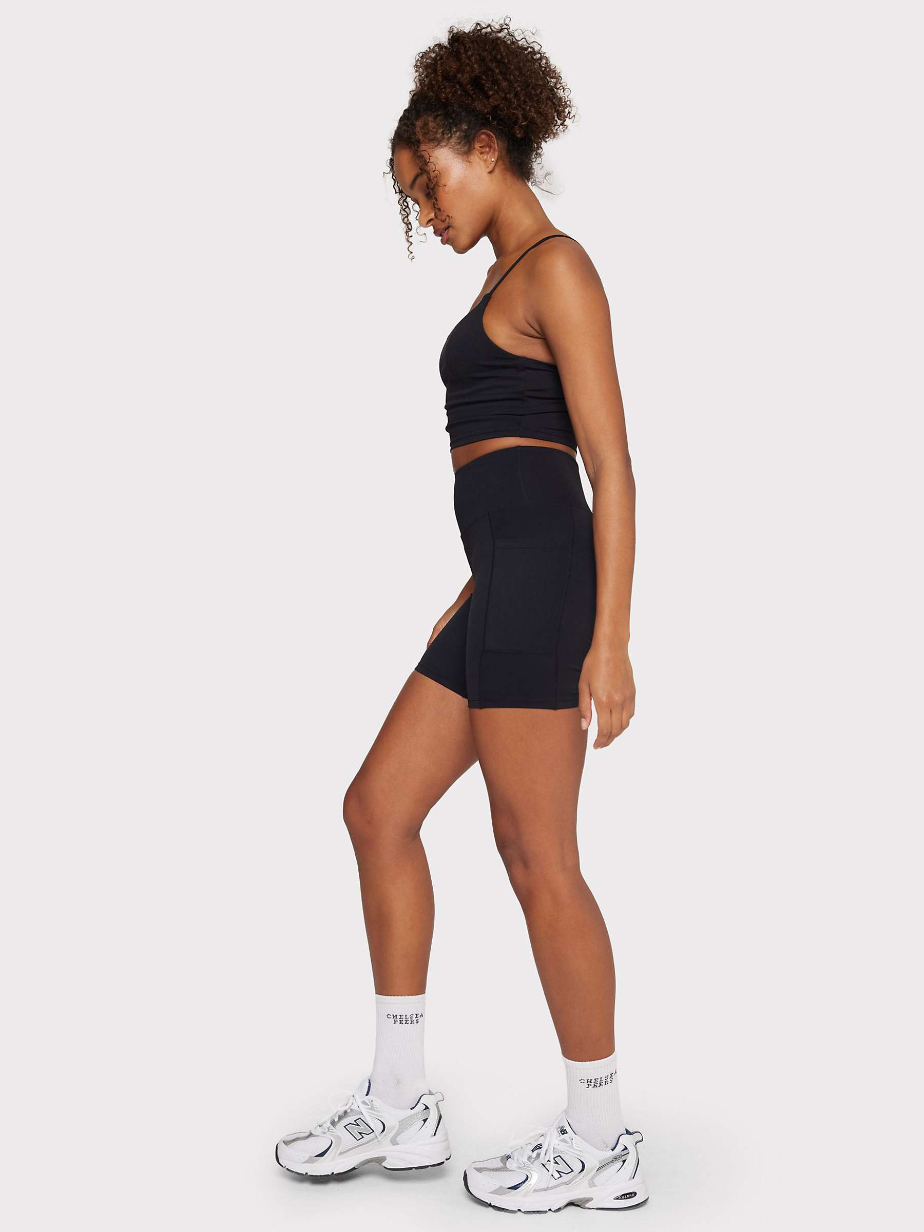 Buy Chelsea Peers Stretch Bike Shorts, Black Online at johnlewis.com