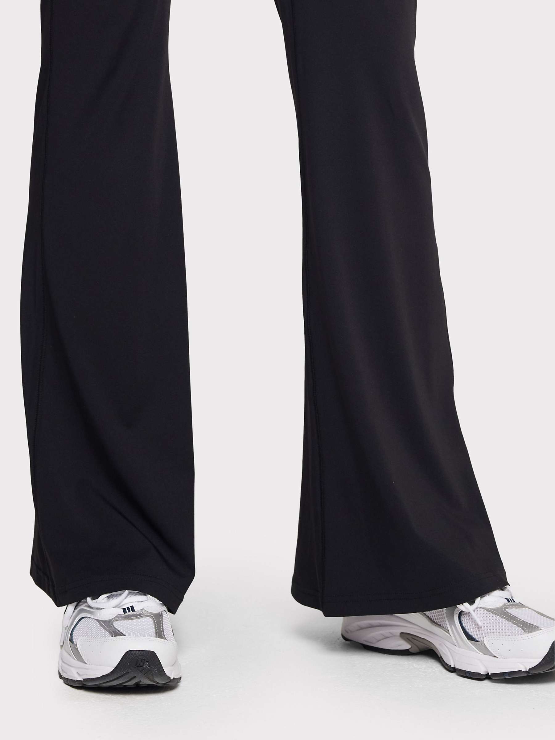 Buy Chelsea Peers Stretch Flared Leggings, Black Online at johnlewis.com