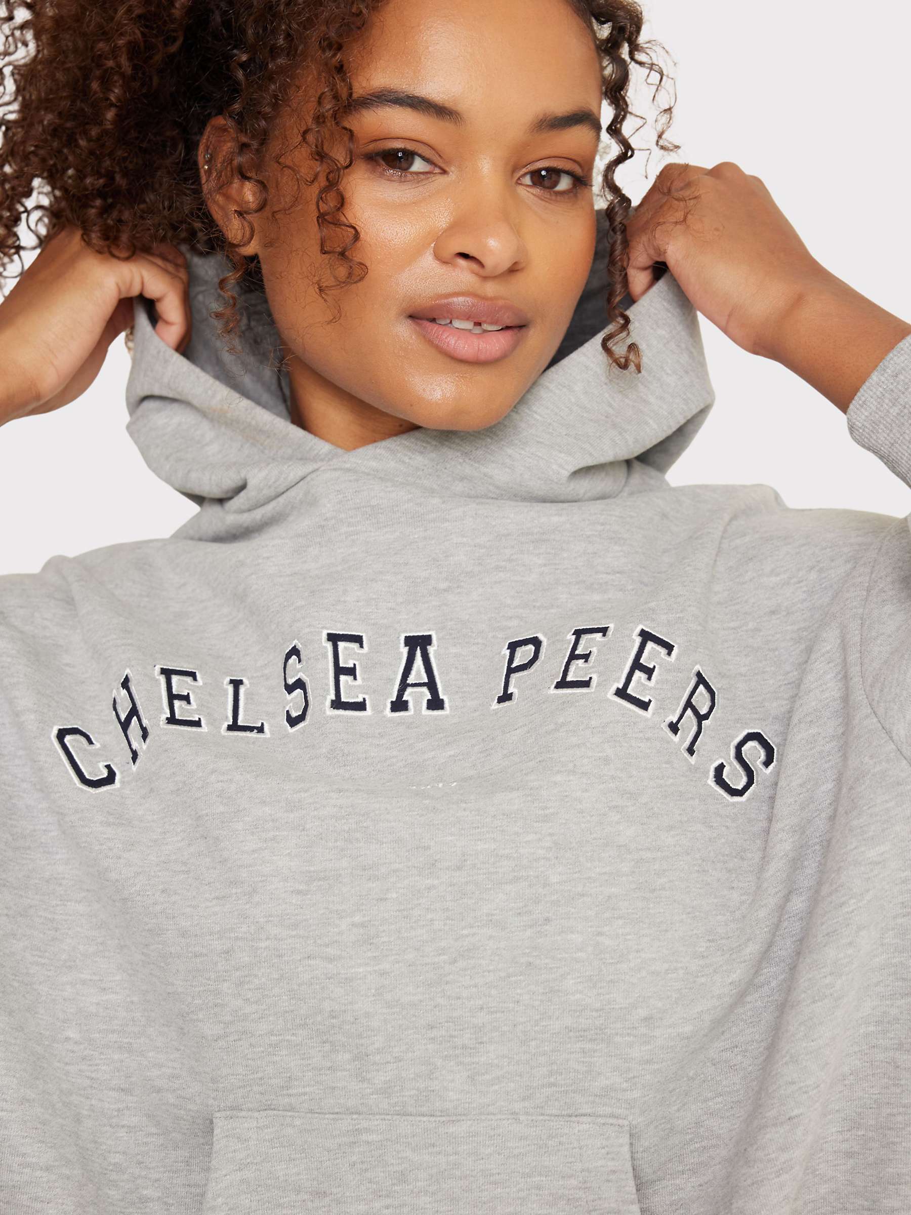 Buy Chelsea Peers Organic Cotton Logo Hoodie, Grey Online at johnlewis.com