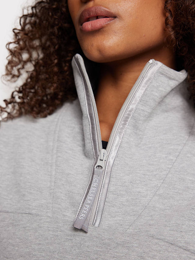 Chelsea Peers Organic Cotton Blend Cropped Sweatshirt, Grey