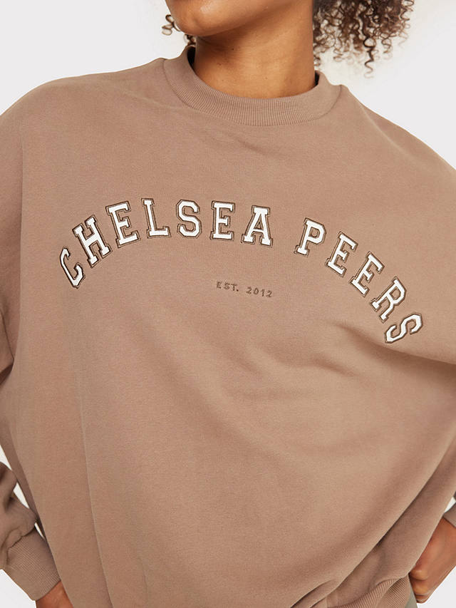 Chelsea Peers Embroidered Logo Sweatshirt, Brown