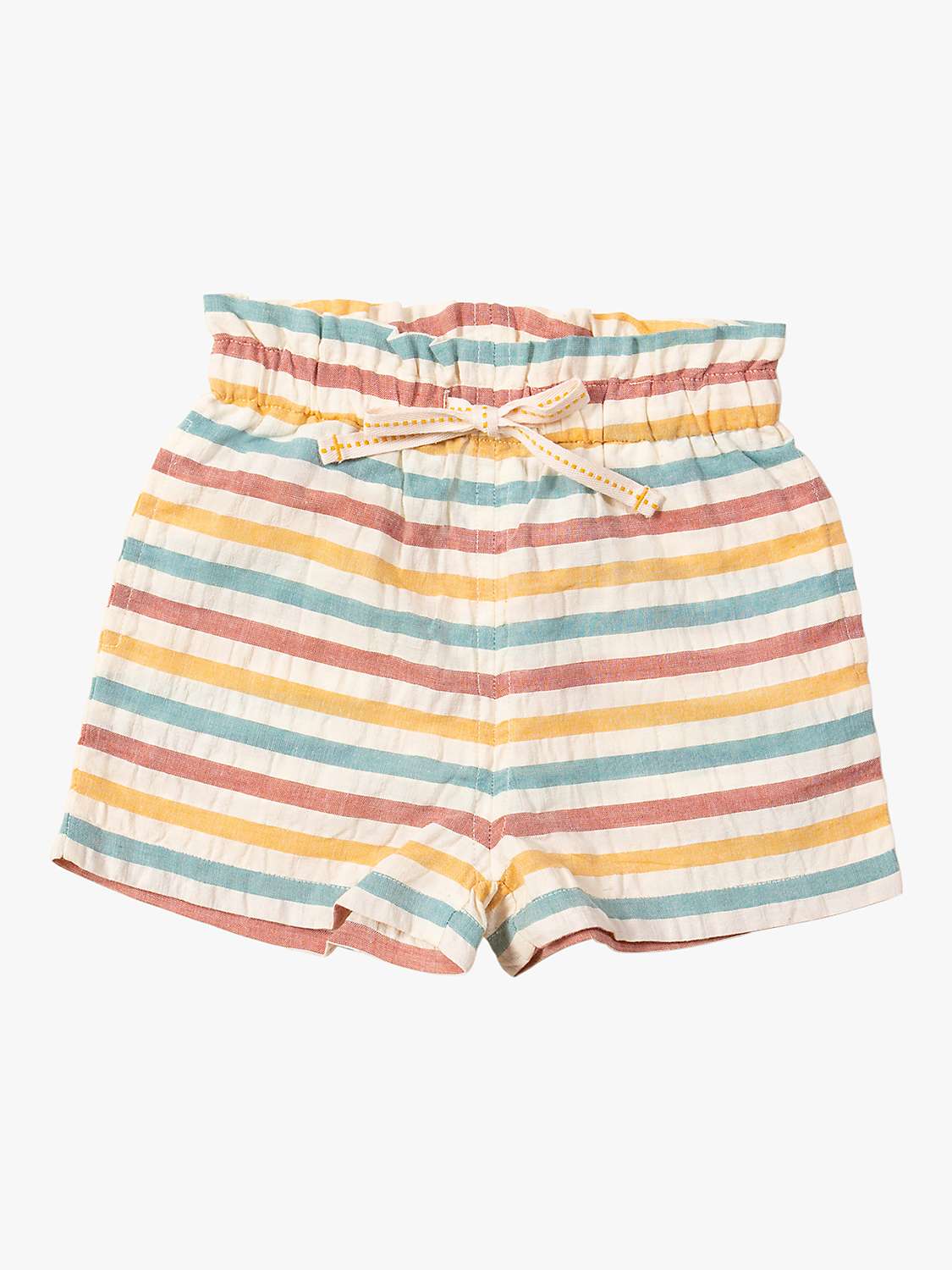 Buy Little Green Radicals Baby Organic Cotton Stripe By The Sea Shorts, Walnut Online at johnlewis.com