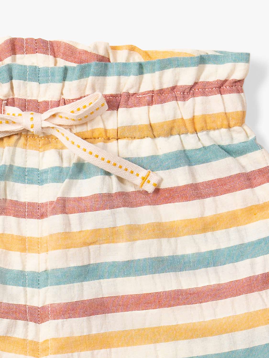 Buy Little Green Radicals Baby Organic Cotton Stripe By The Sea Shorts, Walnut Online at johnlewis.com