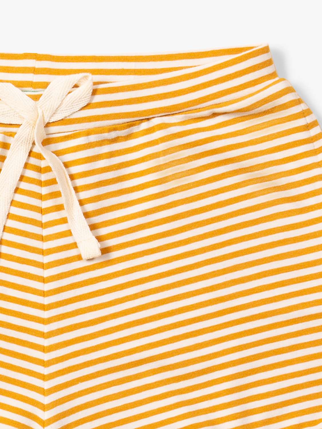 Buy Little Green Radicals Baby Organic Cotton Blend Striped Run Around Shorts, Gold Online at johnlewis.com