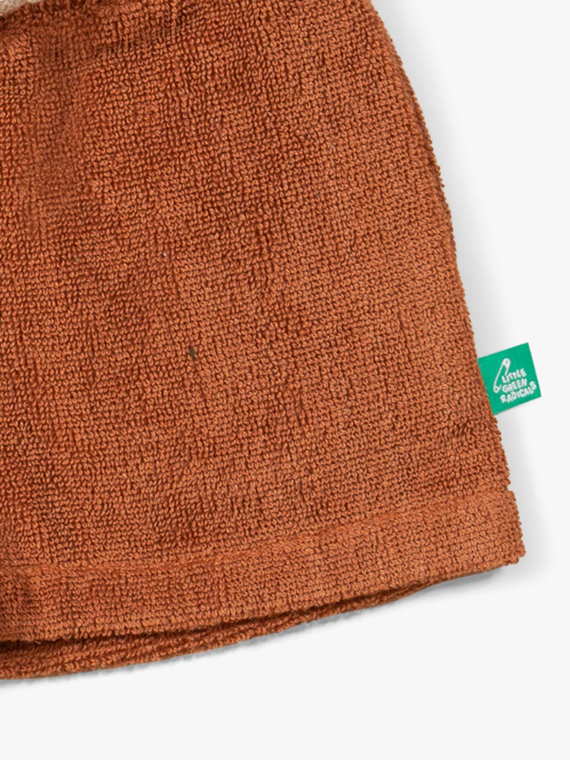 Buy Little Green Radicals Baby Organic Cotton Towelling Shorts, Walnut Solid Online at johnlewis.com