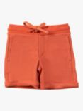 Little Green Radicals Baby Organic Cotton Marl Comfy Jogger Shorts, Walnut Solid