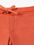 Little Green Radicals Baby Organic Cotton Marl Comfy Jogger Shorts, Walnut Solid
