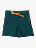 Little Green Radicals Baby Organic Cotton June Bug Marl Comfy Jogger Shorts, Green