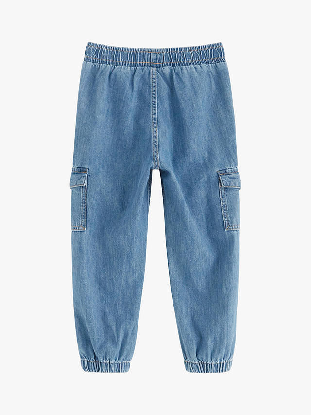 Lindex Kids' Denim Cargo Trousers, Blue