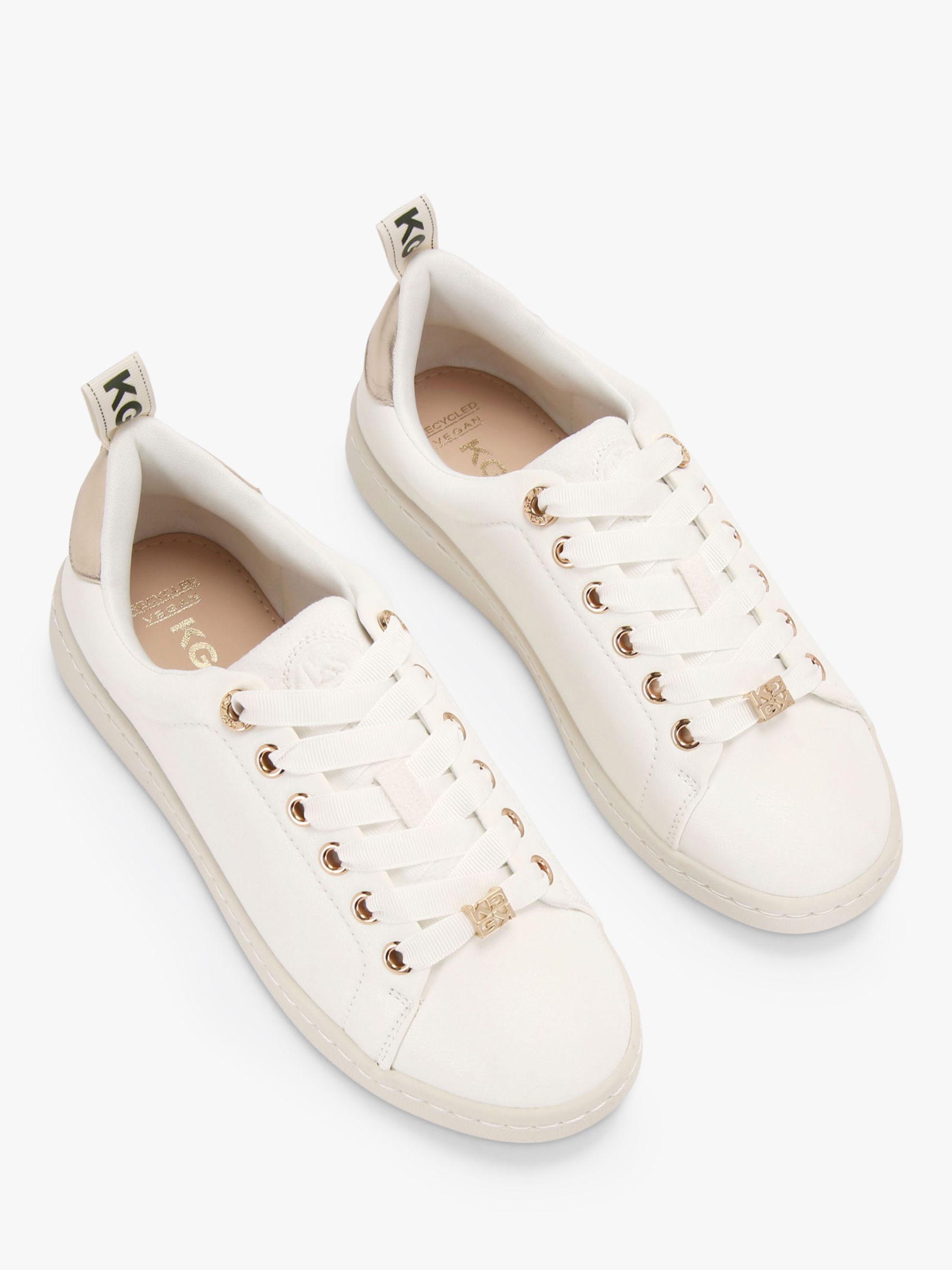 Buy KG Kurt Geiger Liza3 Lace Up Trainers, White/Multi Online at johnlewis.com