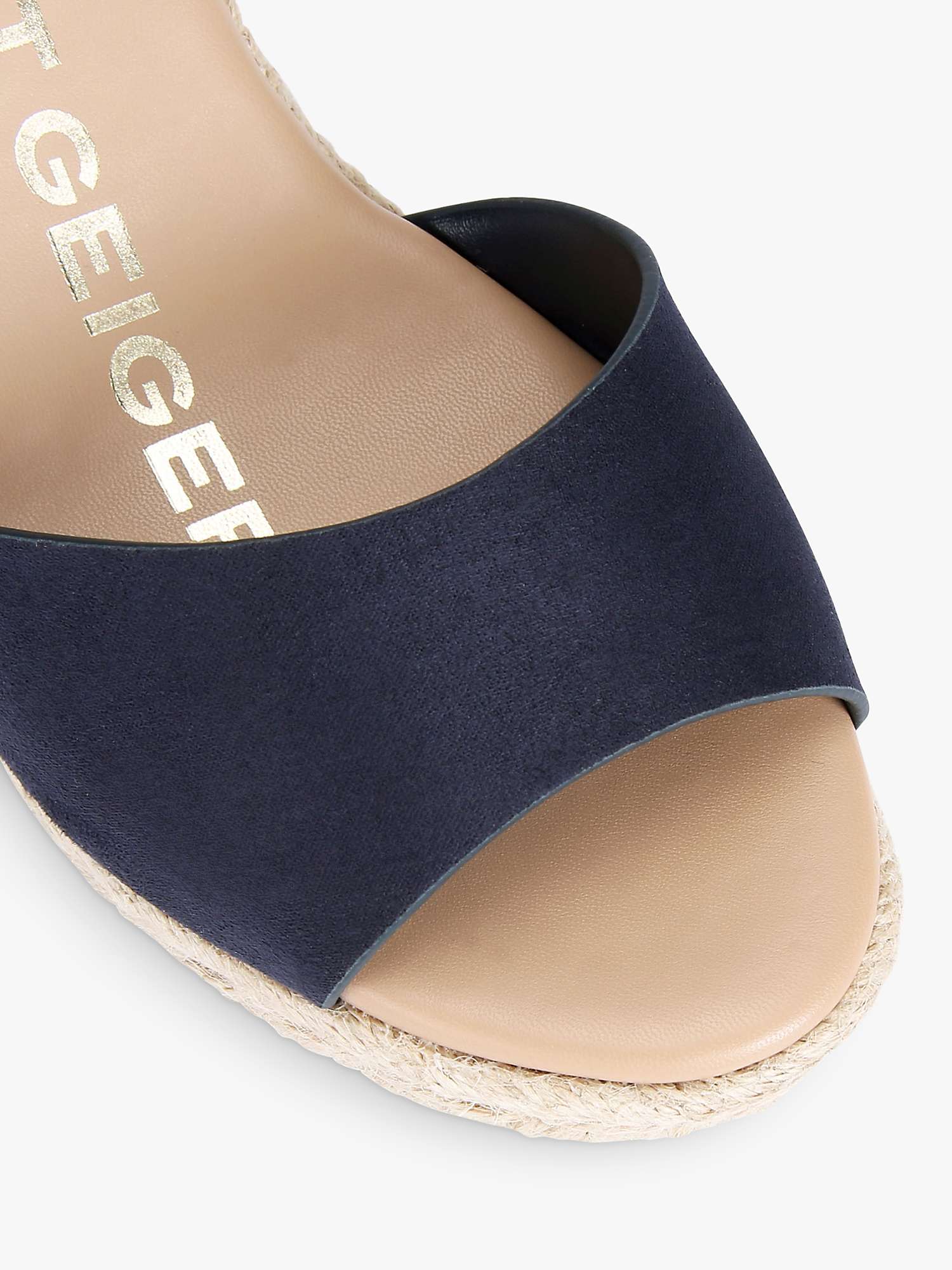 Buy KG Kurt Geiger Paisley 2 Wedge Heel Sandals, Blue Navy Online at johnlewis.com