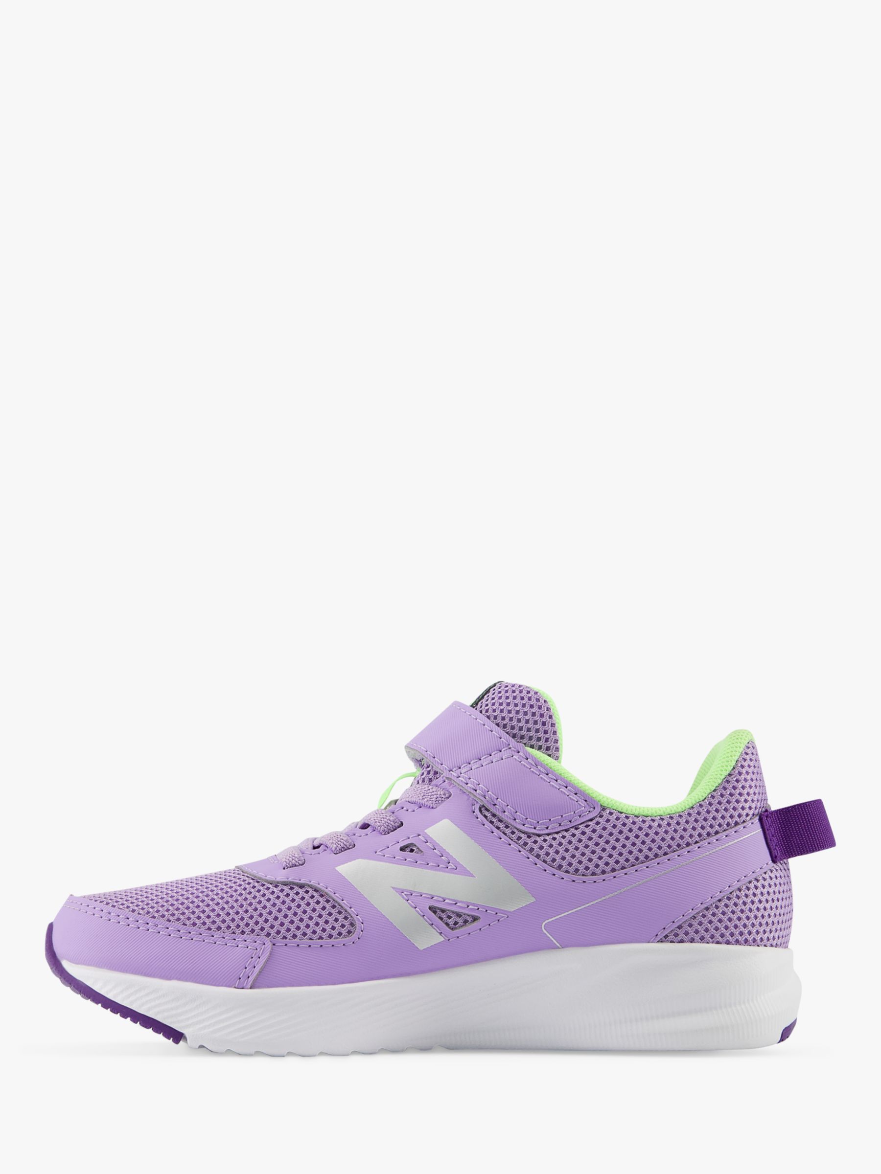 New Balance Kids' 570v3 Bungee Lace & Top Strap Trainers, Lilac, 11 Jnr