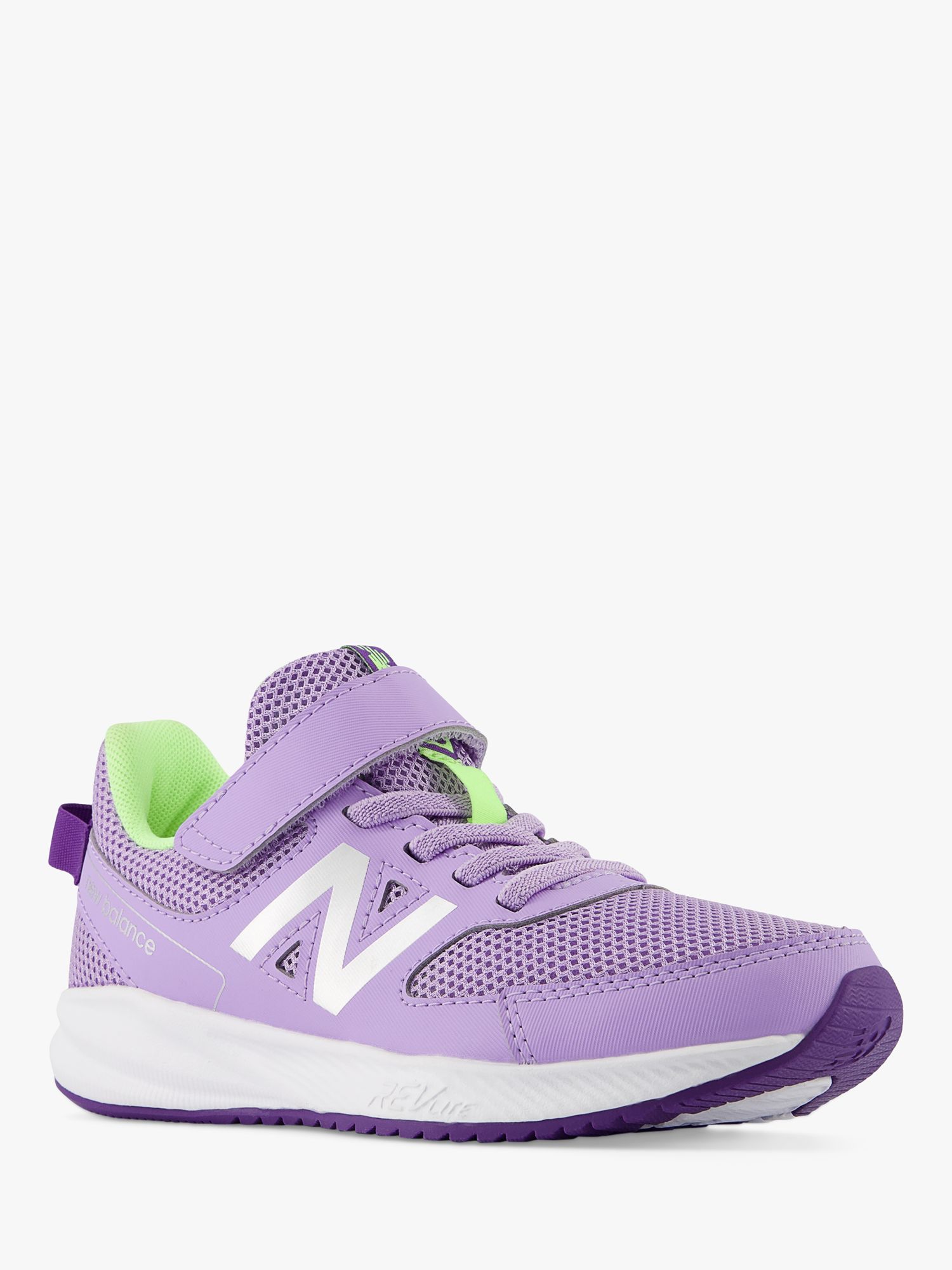 New Balance Kids' 570v3 Bungee Lace & Top Strap Trainers, Lilac, 11 Jnr