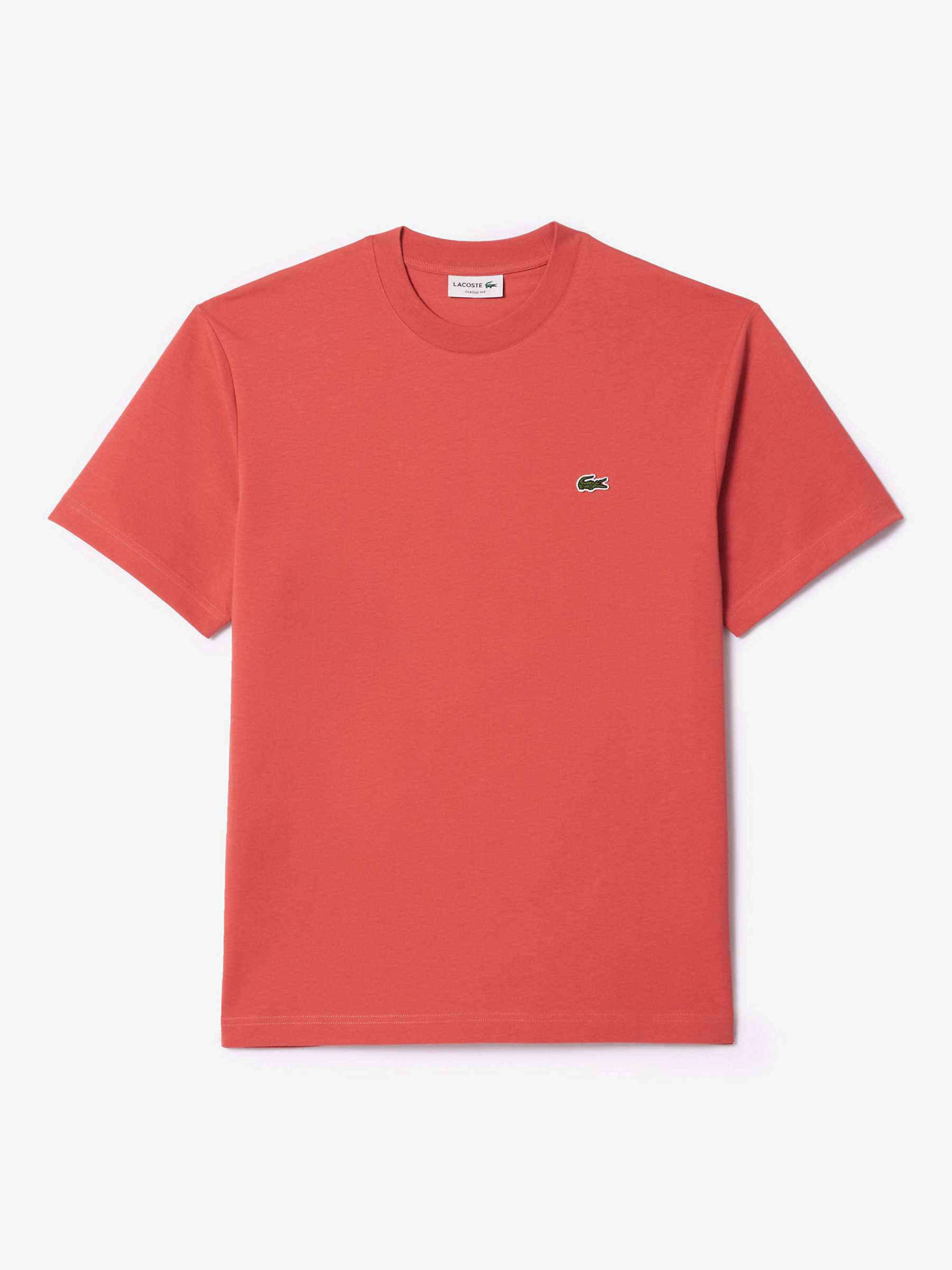 Buy Lacoste Core Essential T-Shirt, Sierra Red Online at johnlewis.com