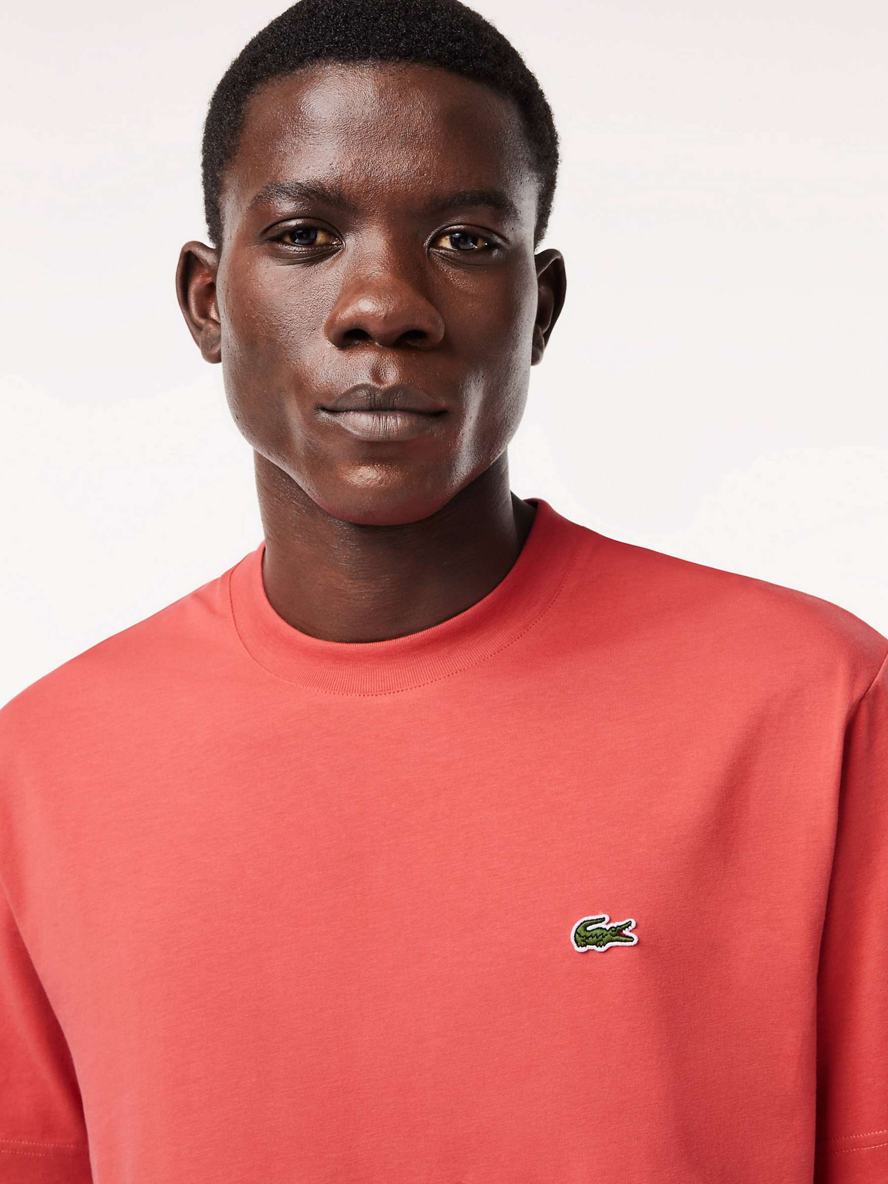 Buy Lacoste Core Essential T-Shirt, Sierra Red Online at johnlewis.com