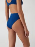 HUSH Harper Ribbed High Waist Bikini Bottoms, Petrol