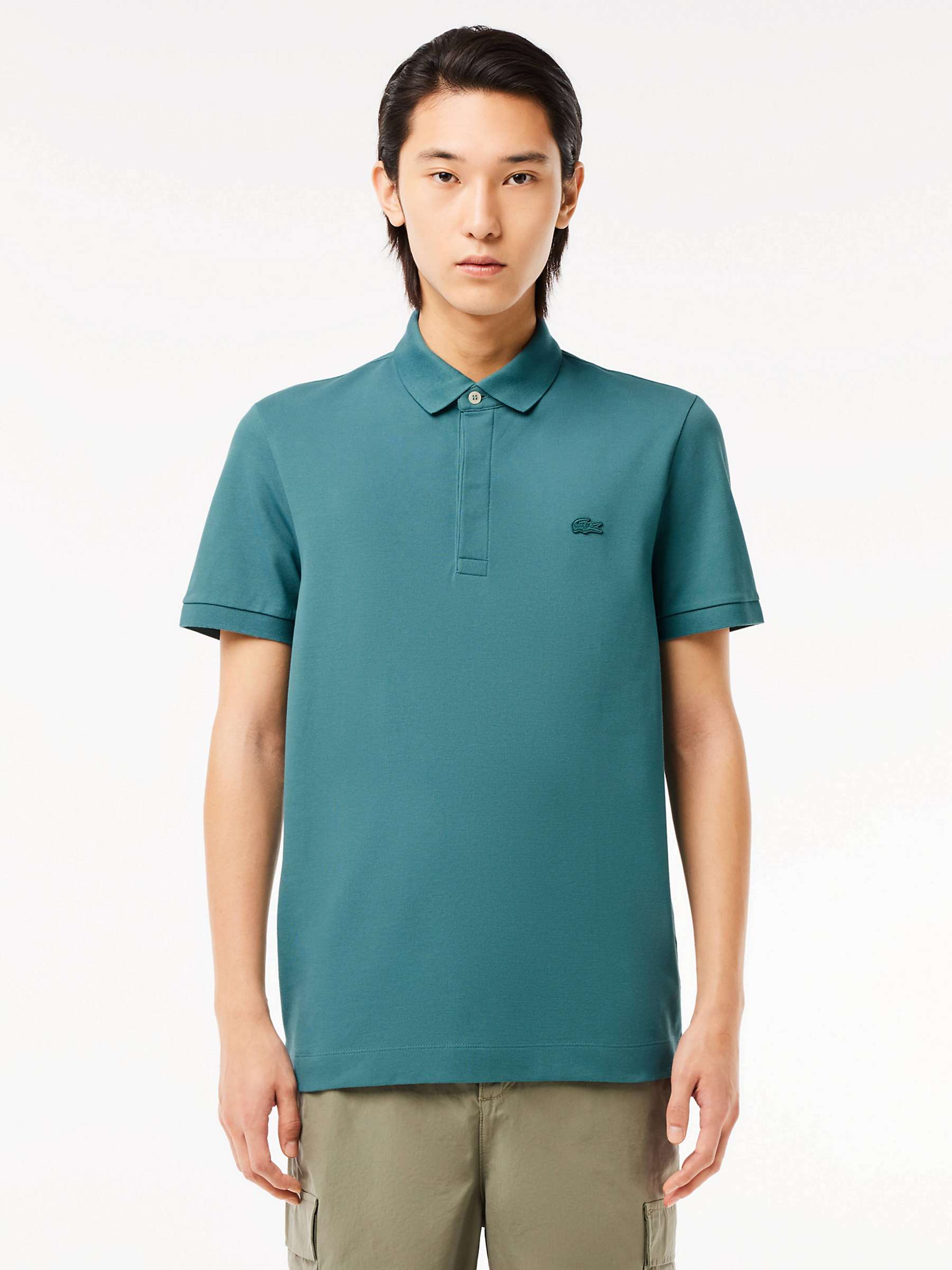 Buy Lacoste Core Essential Polo Shirt, Green Online at johnlewis.com