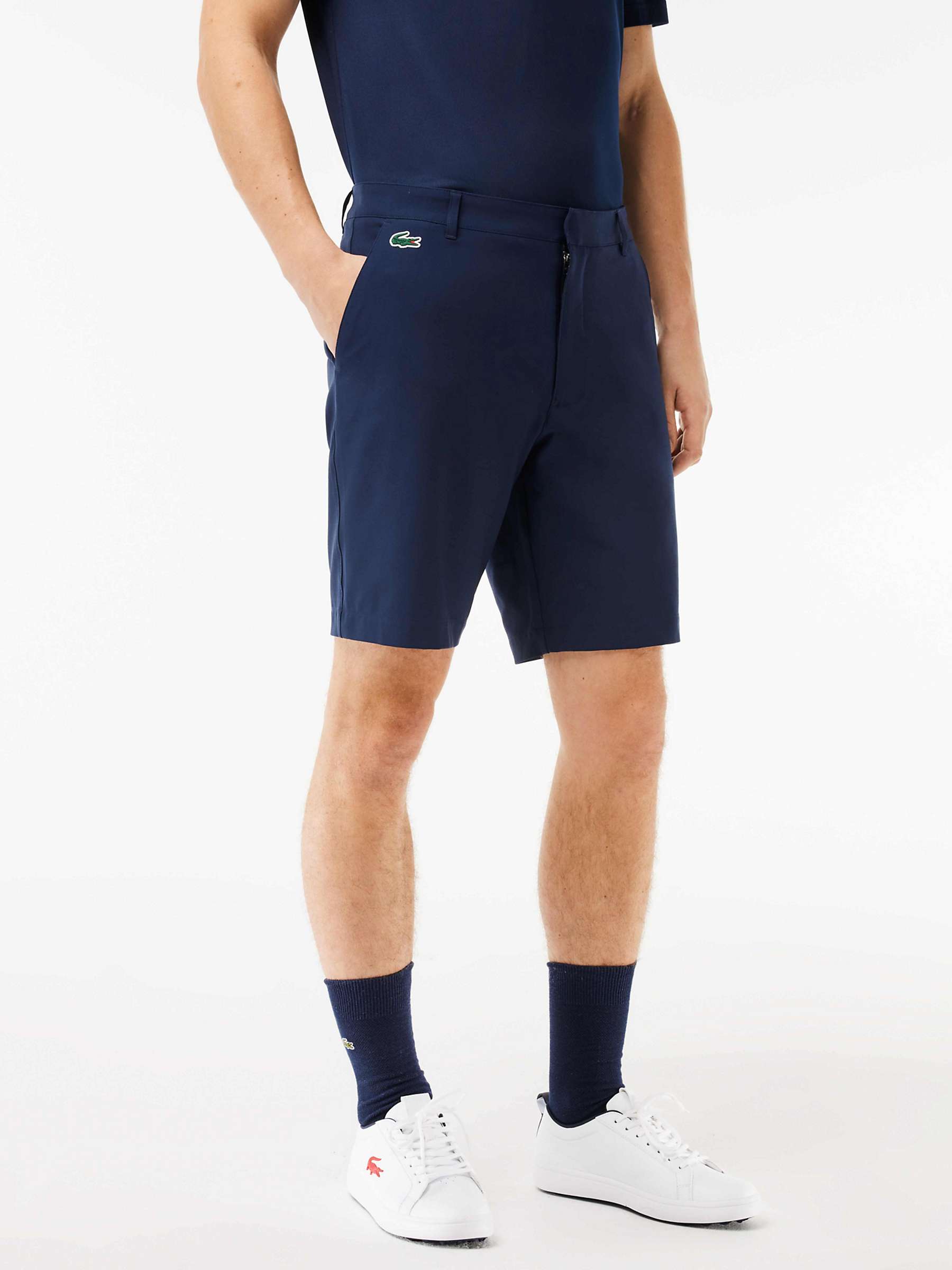 Buy Lacoste Golf Essentials Bermuda Shorts, Navy Blue Online at johnlewis.com