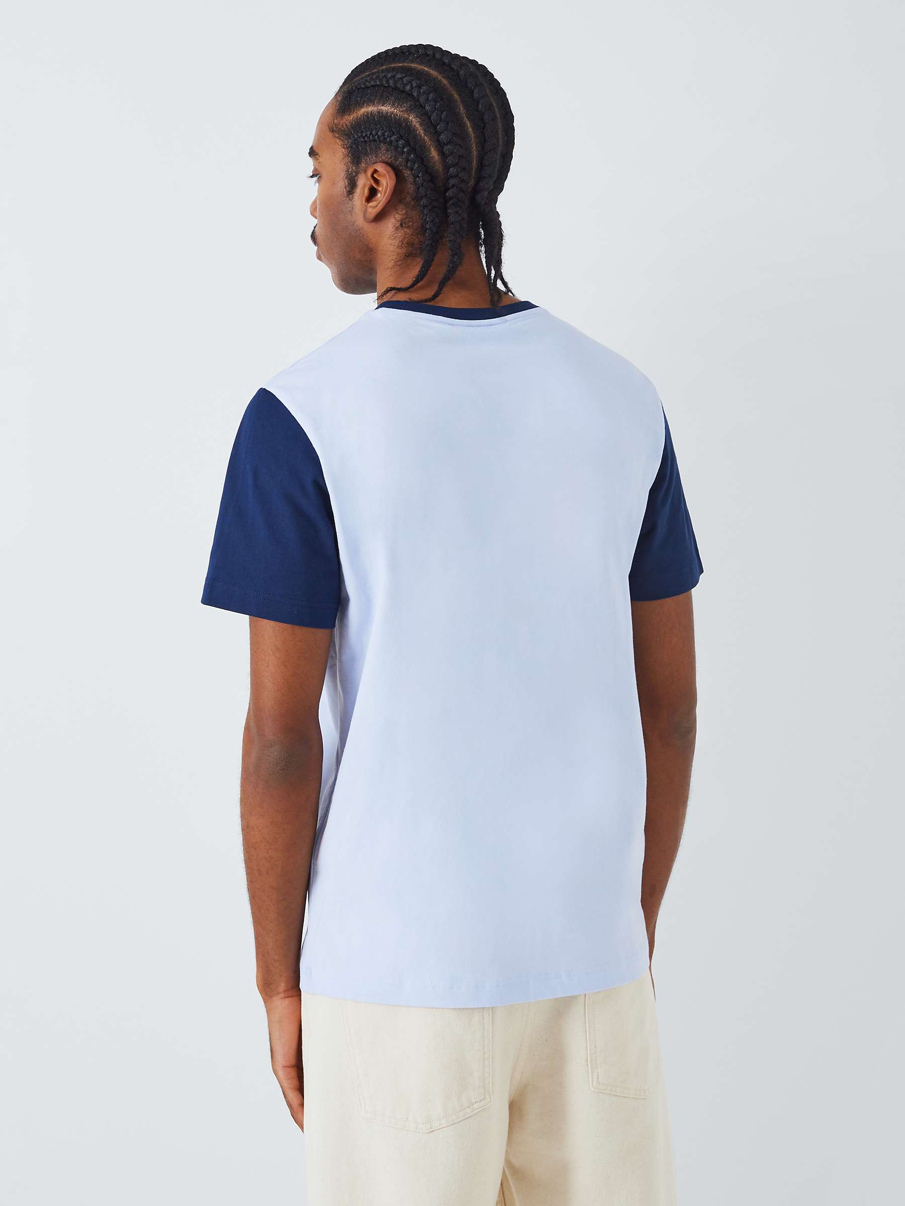 Buy Lacoste Regular Fit Colourblock Jersey T-Shirt, Blue Online at johnlewis.com