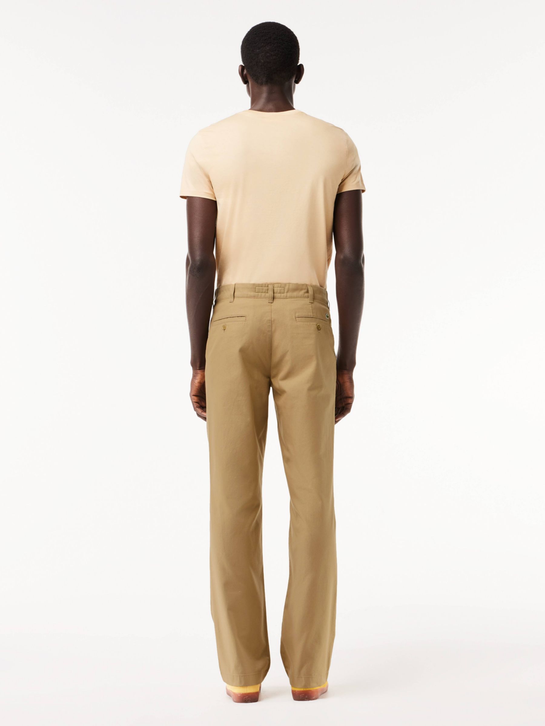 Buy Lacoste Core Essential Cotton Twill Chinos, Brown Online at johnlewis.com