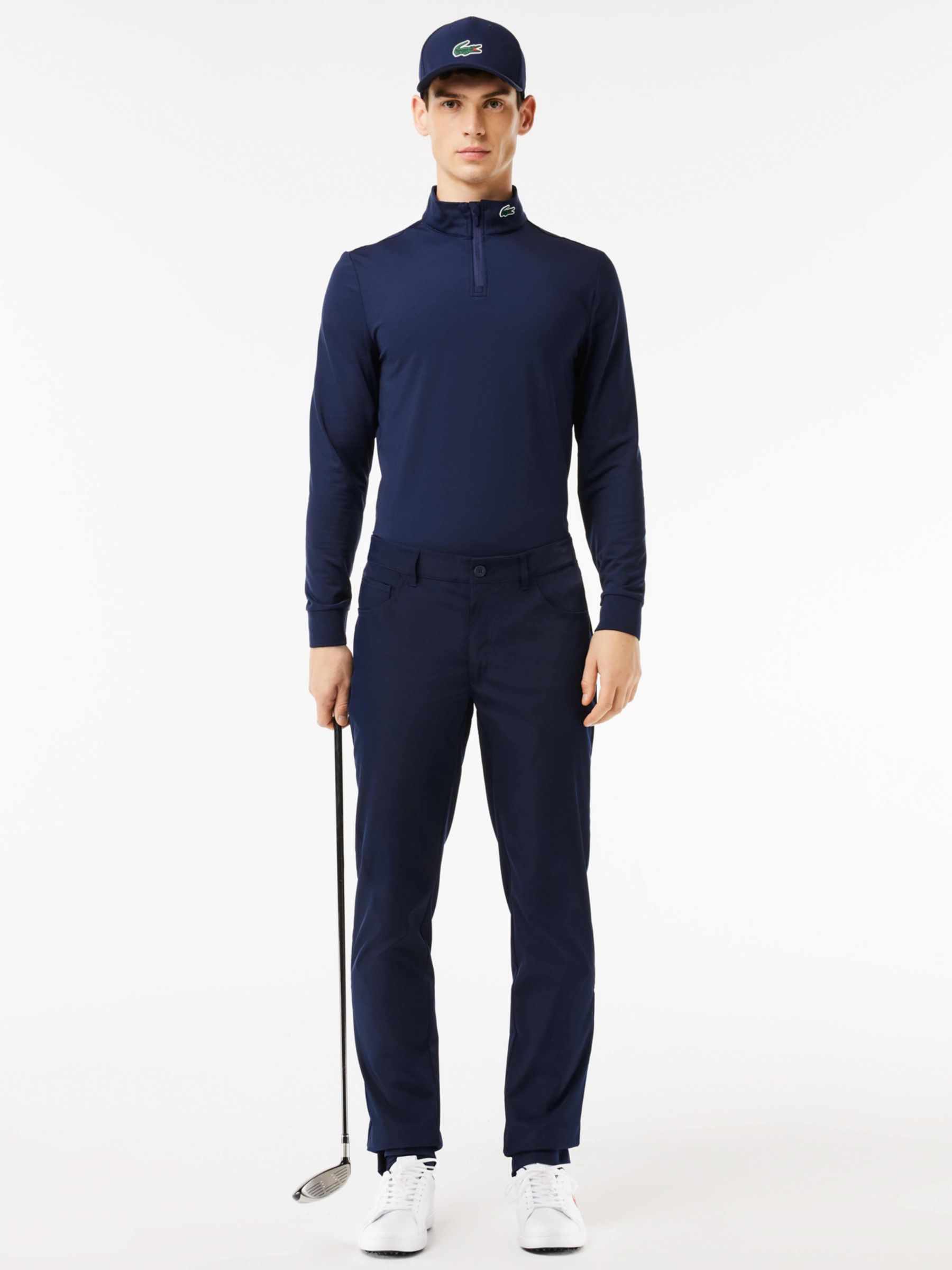 Buy Lacoste Gold Essentials Trousers, Navy Blue Online at johnlewis.com