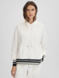 Reiss Lexi Stripe Hem Hoodie