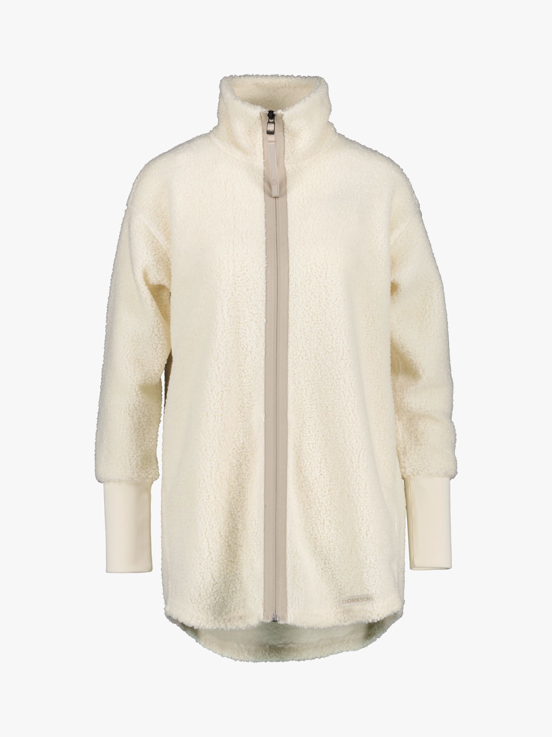 Didriksons Tola Full Zip Fleece Jacket, White Foam, 8