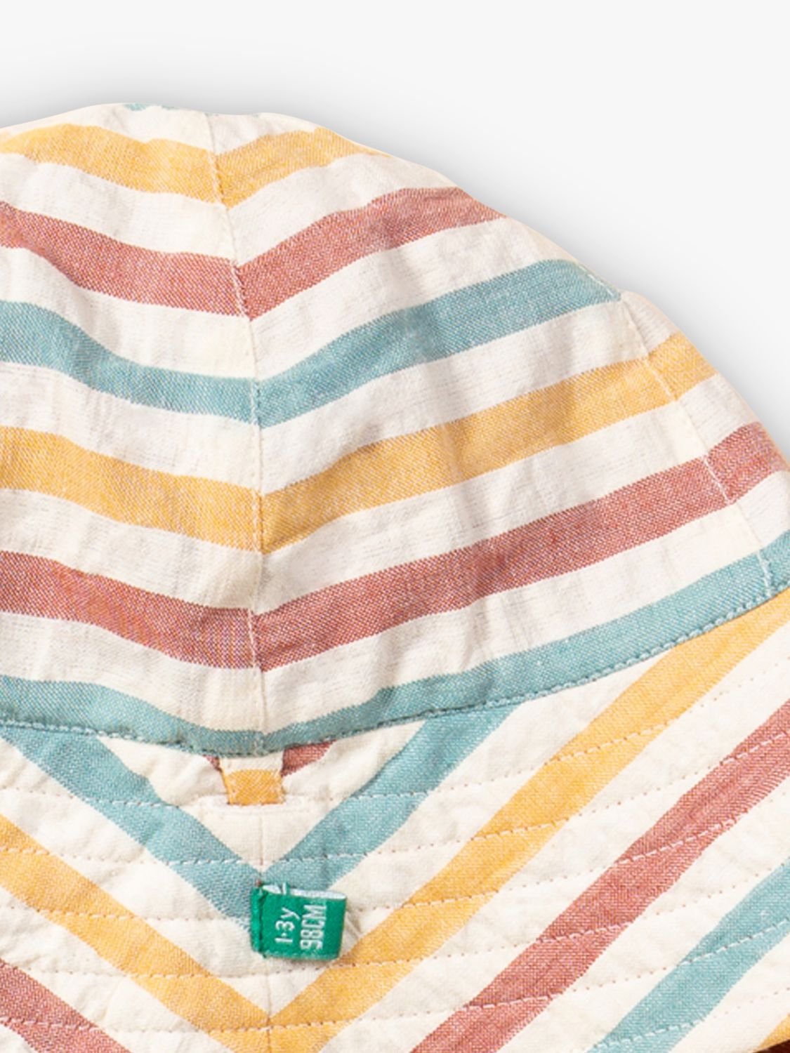 Buy Little Green Radicals Baby Organic Cotton Stripe Reversible Sunhat, Walnut Stripe Online at johnlewis.com