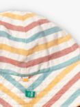 Little Green Radicals Baby Organic Cotton Stripe Reversible Sunhat, Walnut Stripe