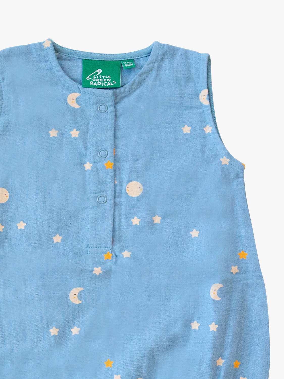 Buy Little Green Radicals Baby Organic Cotton Dawn Bubble Bodysuit, Blue/Multi Online at johnlewis.com
