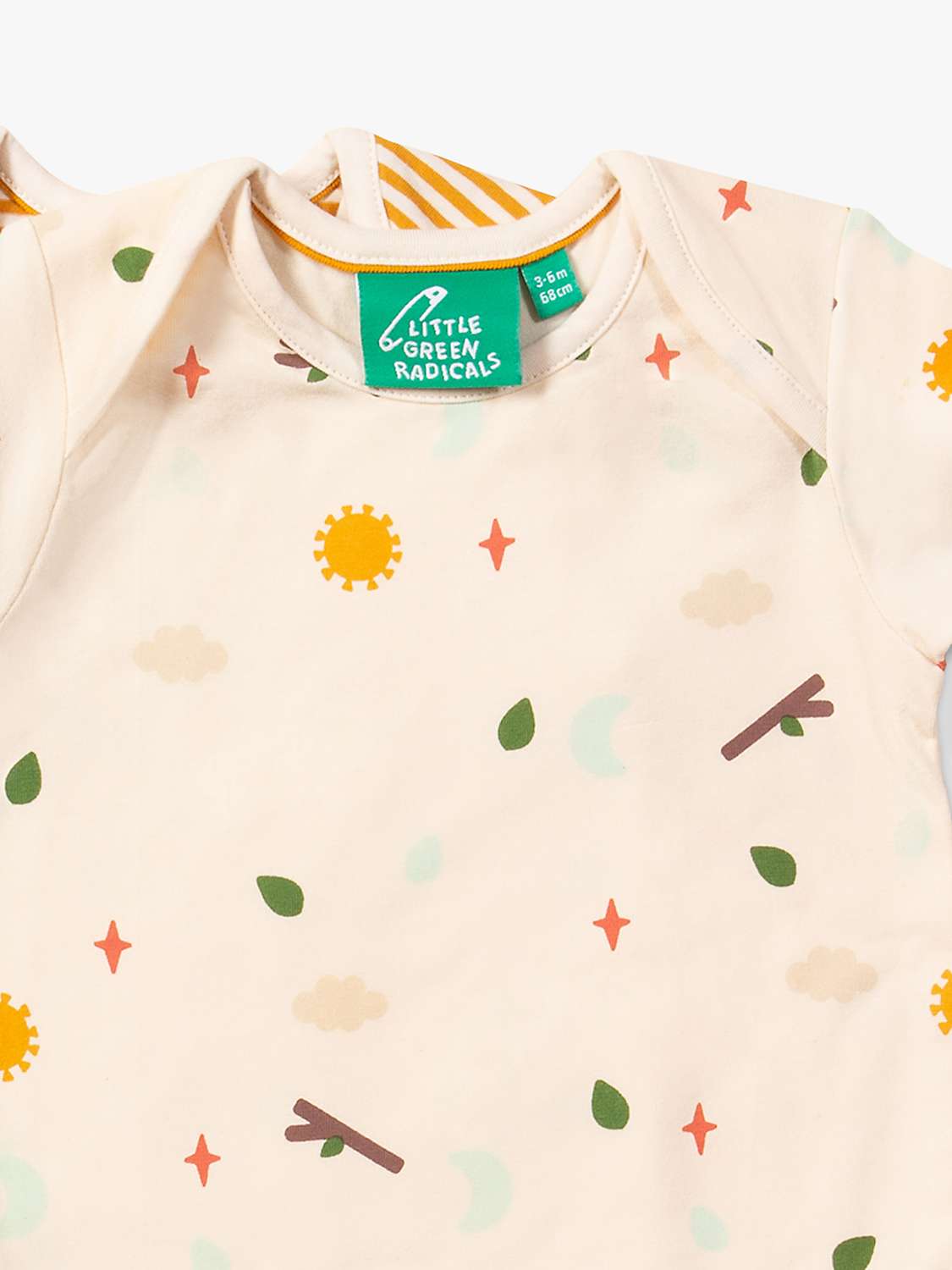 Buy Little Green Radicals Baby Adventure Organic Cotton Bodysuit, Pack of 2, Multi Online at johnlewis.com