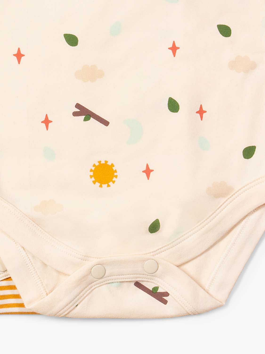 Buy Little Green Radicals Baby Adventure Organic Cotton Bodysuit, Pack of 2, Multi Online at johnlewis.com
