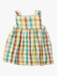 Little Green Radicals Baby Organic Cotton Rainbow Reversible Pinny Dress, Rainbow Stripe