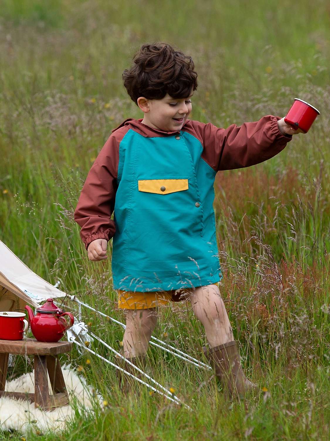 Buy Little Green Radicals Kids' Recycled Waterproof Windbreaker, Teal Online at johnlewis.com