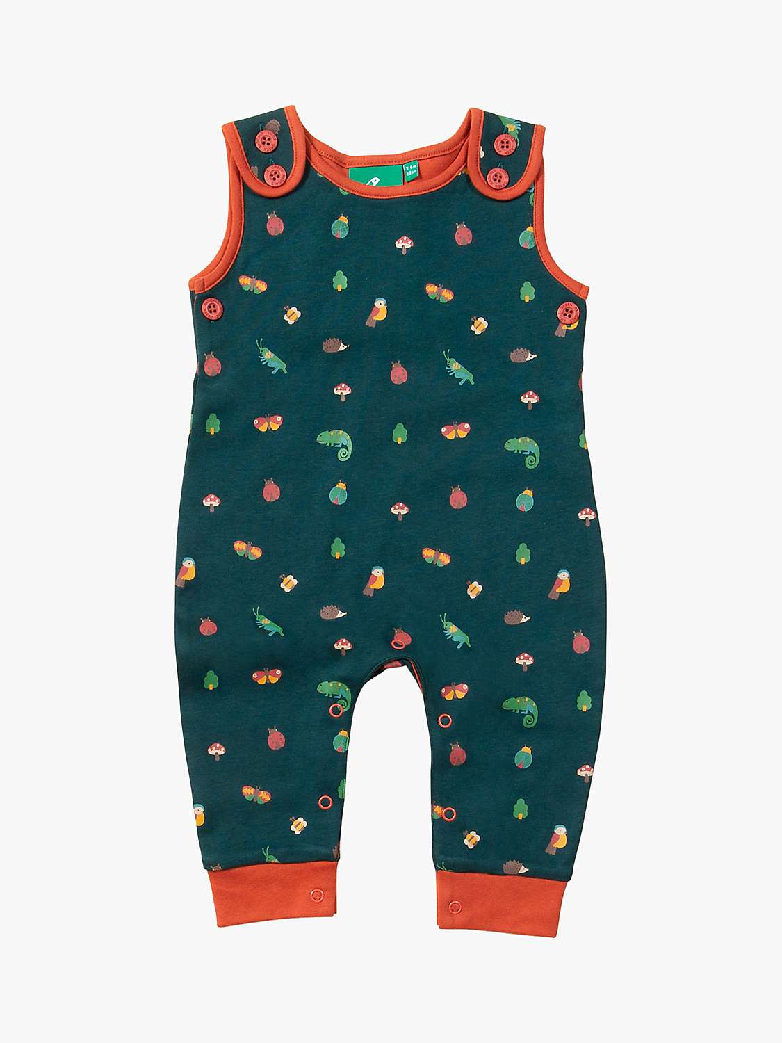 Buy Little Green Radicals Baby Organic Cotton Mini Marvels Everyday Dungarees, Green Online at johnlewis.com