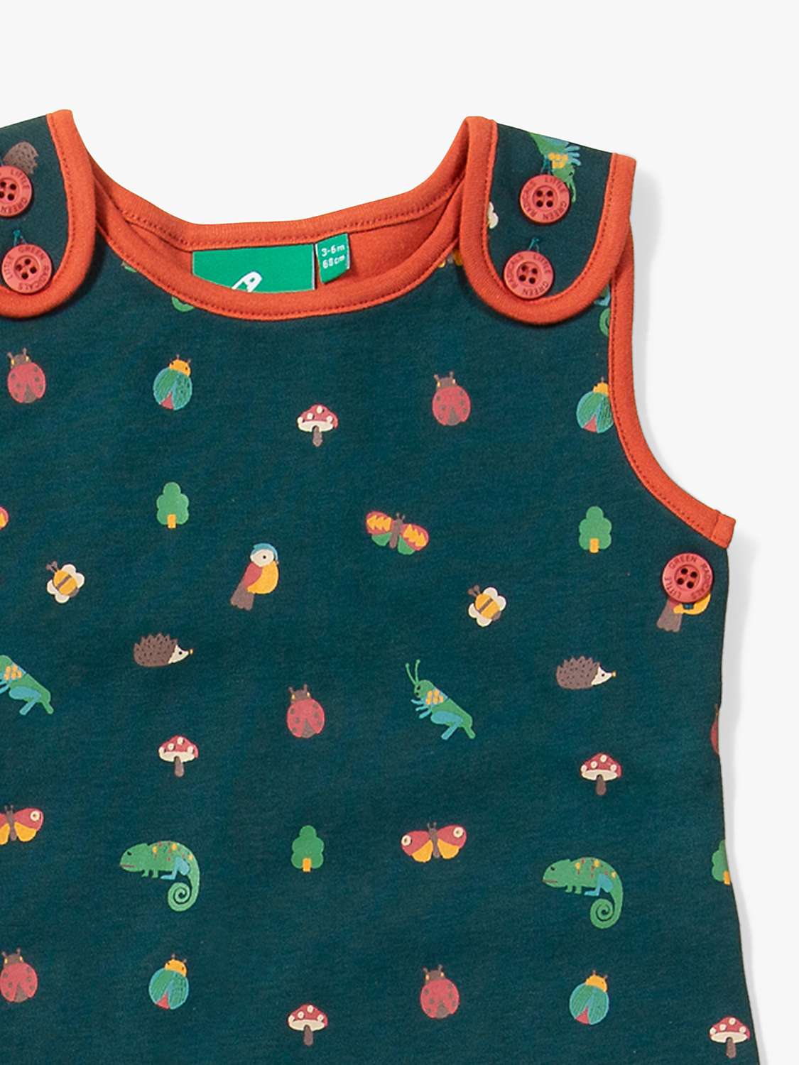Buy Little Green Radicals Baby Organic Cotton Mini Marvels Everyday Dungarees, Green Online at johnlewis.com