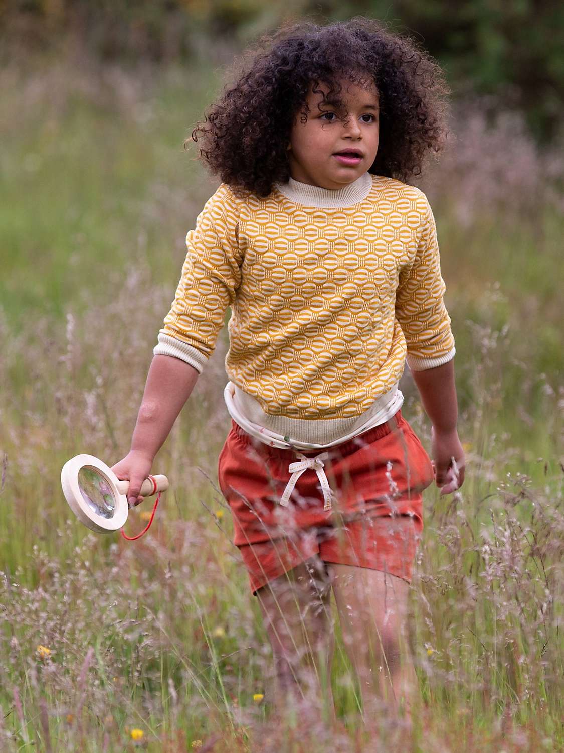 Buy Little Green Radicals Baby From One To Another Ripple Knit Jumper, Yellow Online at johnlewis.com