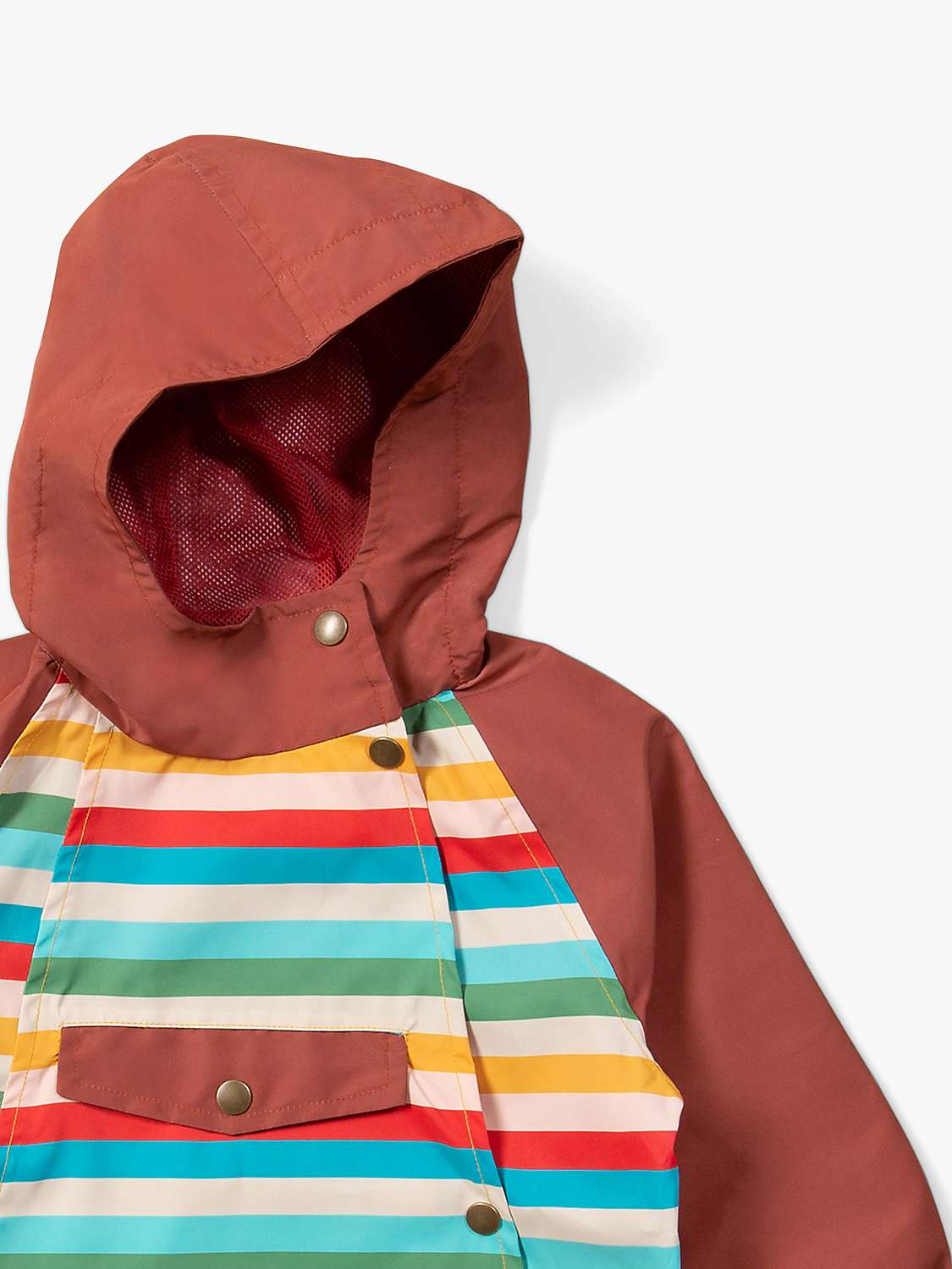 Buy Little Green Radicals Kids' Rainbow Stripe Recycled Waterproof Windbreaker Jacket, Multi Online at johnlewis.com