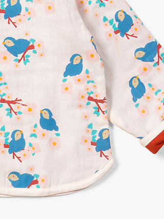 Little Green Radicals Baby Bluebirds Organic Cotton Jacket, Multi