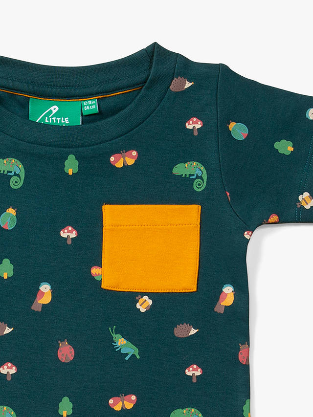 Little Green Radicals Baby Organic Cotton Mini Marvels T-Shirt & Jogger Playset, Green/Multi